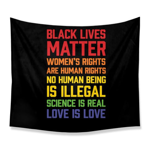 Black Lives Matter List Tapestry